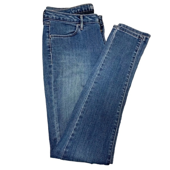 LEVI'S Jegging Stretchy Med Wash Blue Low Rise Skinny Jeans Pants Size 28 X 30 - Picture 3 of 12